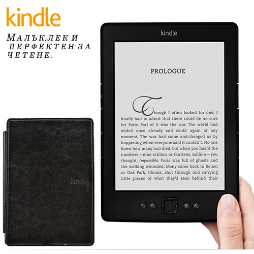 Amazon Kindle 6 WLAN, Черен + Калъф Classic