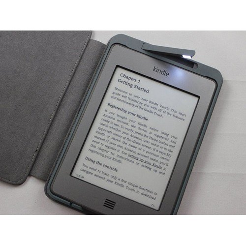 Калъф за Kindle Touch с вградена лампичка, Лилав