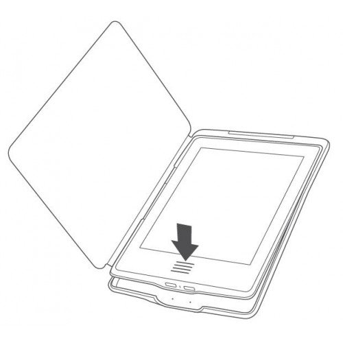 Калъф за Kindle Touch с вградена лампичка, Лилав
