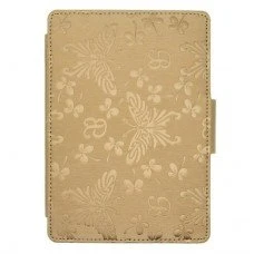 Калъф за Kindle Paperwhite с щампи на пеперуди, Златист