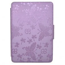 Калъф за Kindle Paperwhite с щампи на пеперуди, Лилав