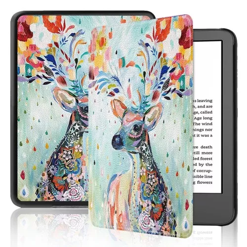 Калъф GARV Slim за Kindle 2024, Colorful Deer