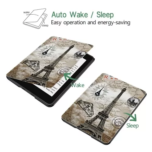 Калъф GARV Slim за Kindle Paperwhite 5 (2021), Eiffel Tower