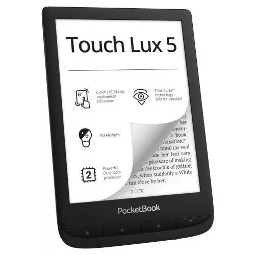 PocketBook Touch Lux 5 PB628, 6", Черен PocketBook Touch Lux 5 PB628, 6", Черен