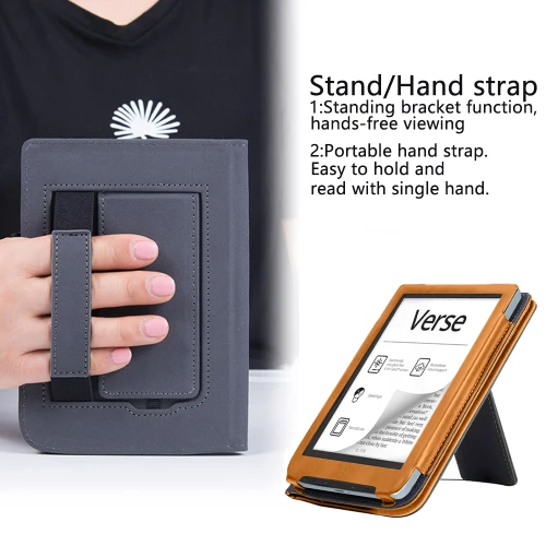 Калъф GARV Stand за PocketBook Verse Pro, Кафяв Калъф GARV Stand за PocketBook Verse Pro, Кафяв