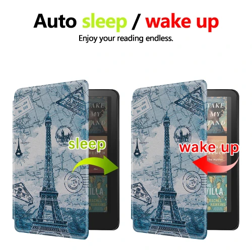 Калъф GARV Slim за Kindle Paperwhite 2024 7", Eiffel Tower