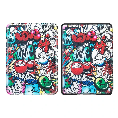 Калъф GARV Slim за Kindle Paperwhite 2024 7", Graffiti
