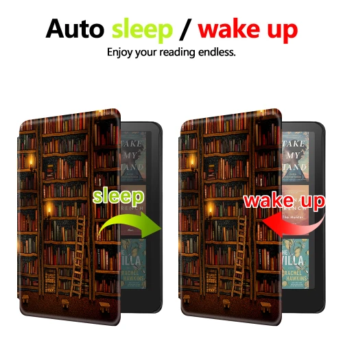 Калъф GARV Slim за Kindle Paperwhite 2024 7", Library