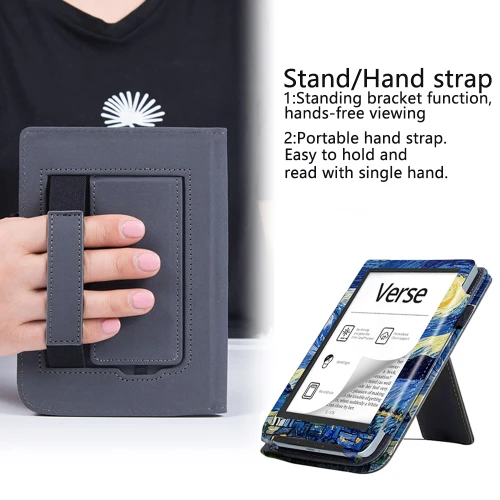 Калъф GARV Stand за Pocketbook Verse Lite, Starry Night Калъф GARV Stand за Pocketbook Verse Lite, Starry Night