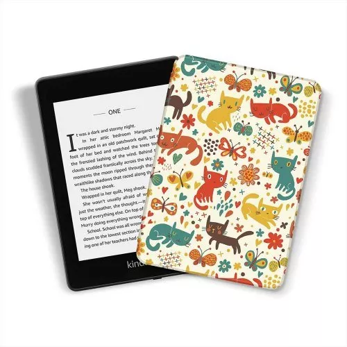 Калъф GARV Slim за Kindle 2019, Playing Cats