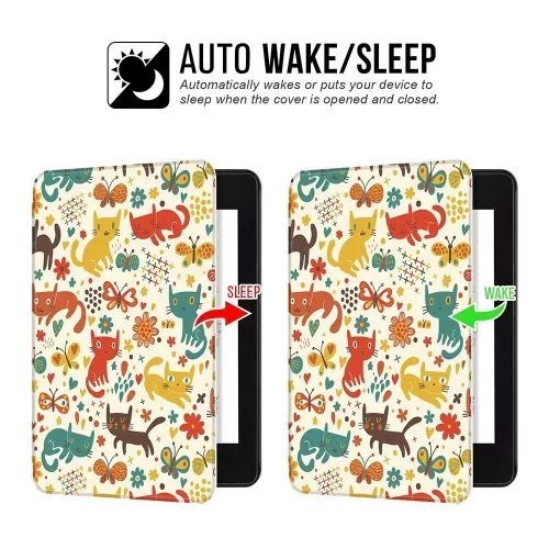 Калъф GARV Slim за Kindle 2019, Playing Cats