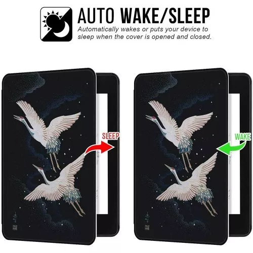 Калъф GARV Slim за Kindle Paperwhite 4 (2018), Cranes