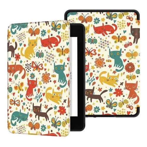 Калъф GARV Slim за Kindle Paperwhite 4 (2018), Playing Cats