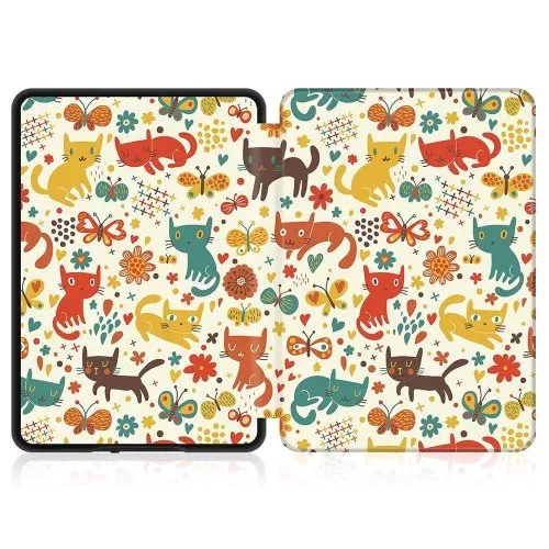 Калъф GARV Slim за Kindle Paperwhite 4 (2018), Playing Cats