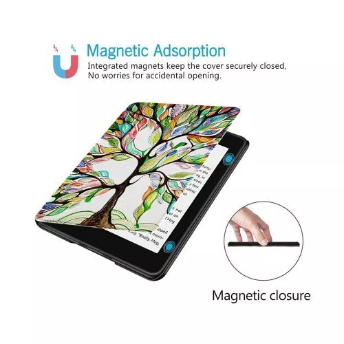 Калъф Slim за Kindle Glare (2016), Colored Tree