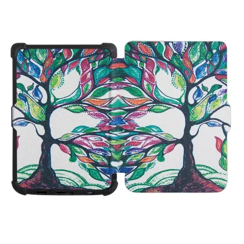 Калъф GARV Slim за PocketBook Basic Lux 2, Colorful Tree
