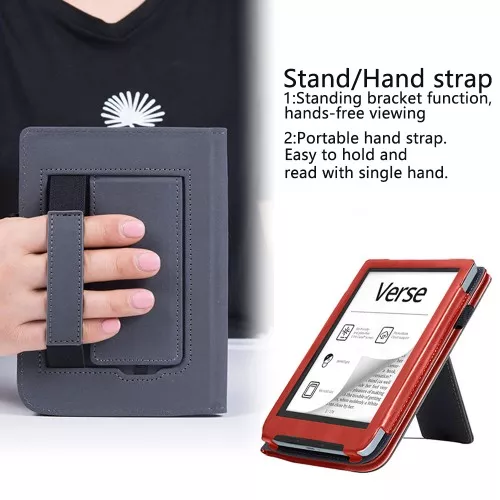 Калъф GARV Stand за Pocketbook Verse, Червен