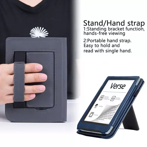 Калъф GARV Stand за Pocketbook Verse, Тъмносин