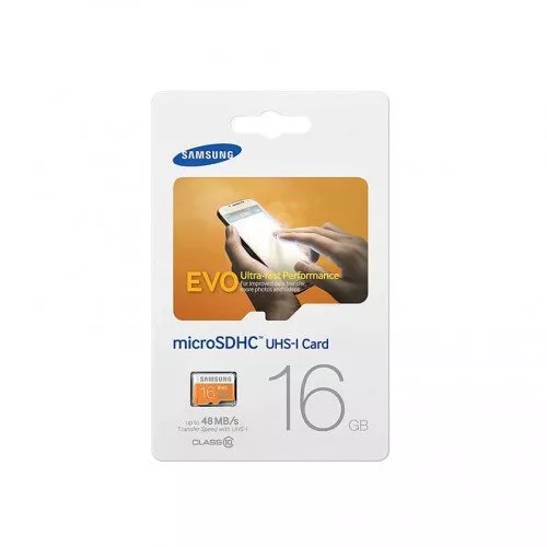 Карта памет MicroSDHC Samsung EVO 16GB, Class 10