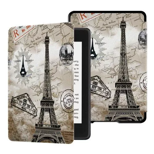 Калъф GARV Slim за Kindle Paperwhite 4 (2018), Eiffel tower