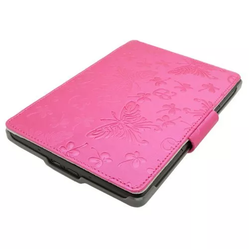 Калъф за Kindle Paperwhite с щампи на пеперуди, Розов