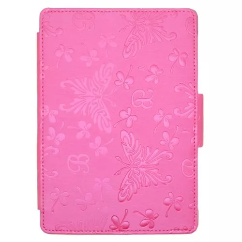 Калъф за Kindle Paperwhite с щампи на пеперуди, Розов
