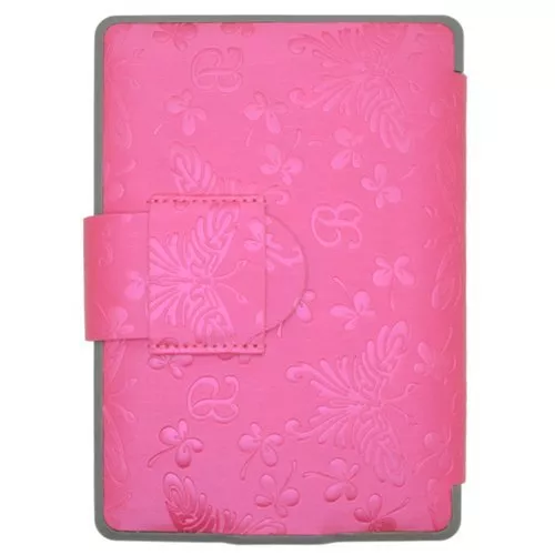 Калъф за Kindle Paperwhite с щампи на пеперуди, Розов