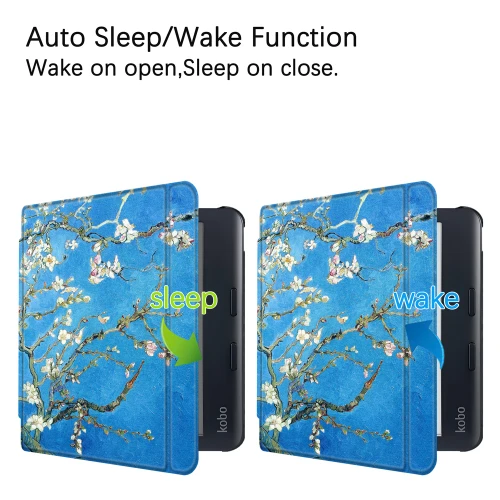 Калъф GARV Slim за Kobo Libra Colour, Almond Tree