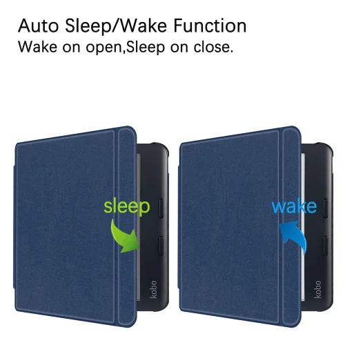Калъф GARV Slim за Kobo Libra Colour, Тъмносин