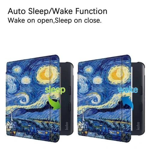 Калъф GARV Slim за Kobo Libra Colour, Starry Night