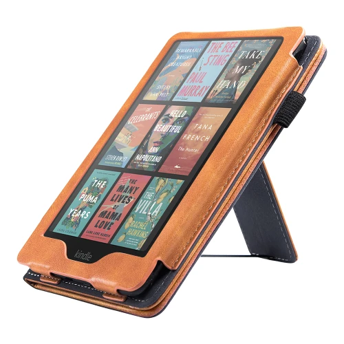Калъф GARV Stand за Kindle Paperwhite 2024, Кафяв