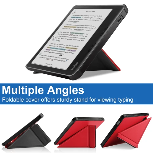 Калъф GARV Origami за Tolino Vision Color, Червен