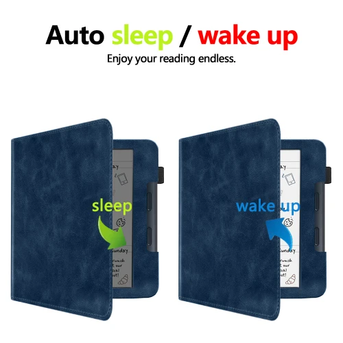 Калъф GARV Stand за Tolino Vision Color, Тъмносин