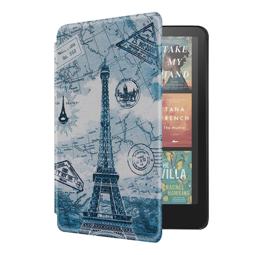 Калъф GARV Slim за Kindle Paperwhite 2024 7", Eiffel Tower
