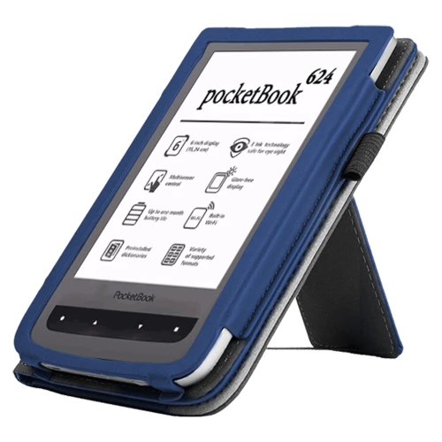 Калъф GARV Stand за Pocketbook Basic Lux, Тъмносин