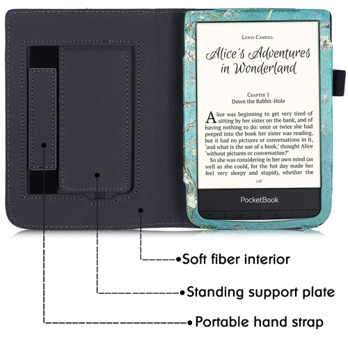 Калъф GARV Stand за Pocketbook Basic Lux, Almond Tree