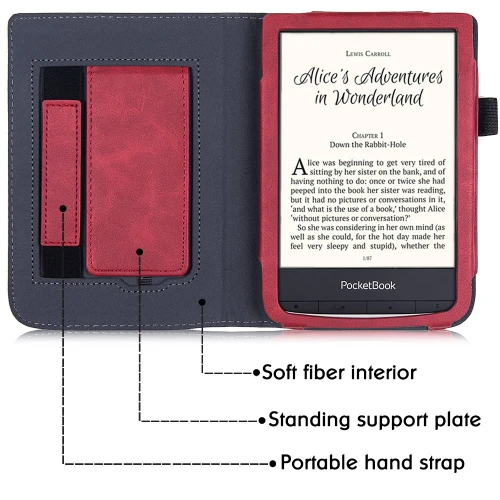 Калъф GARV Stand за Pocketbook Basic Lux 2, Червен