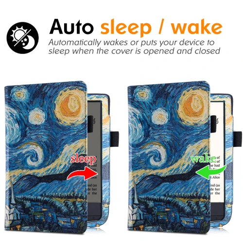 Калъф GARV Stand за Pocketbook Basic Lux 2, Starry Night