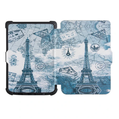 Калъф GARV Slim за PocketBook Basic Lux 4, Eiffel Tower
