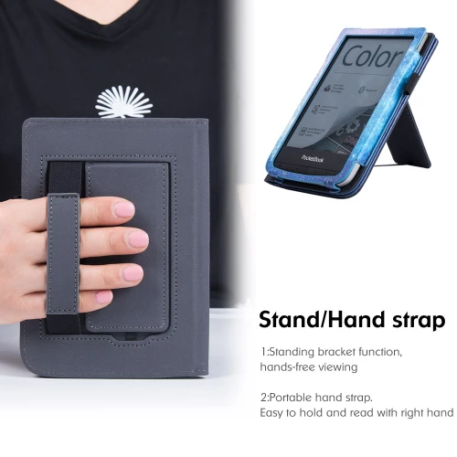 Калъф GARV Stand за Pocketbook Basic Lux 4, Galaxy Illusion
