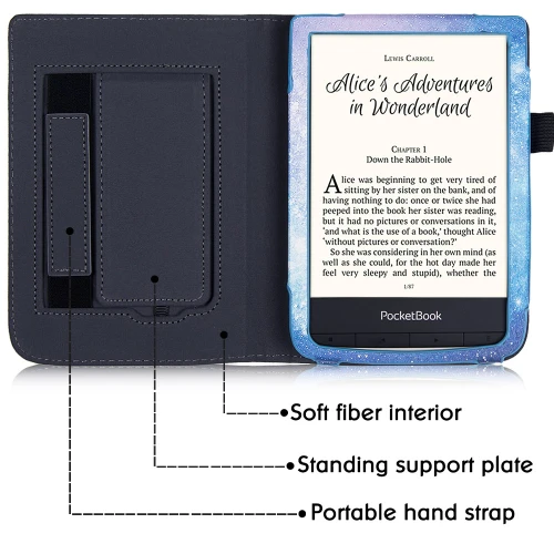Калъф GARV Stand за Pocketbook Basic Lux 4, Galaxy Illusion