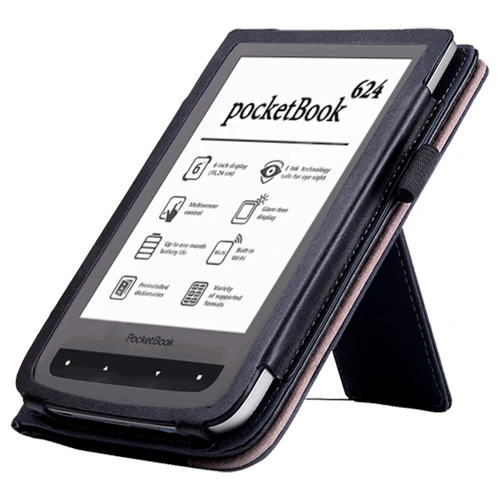 Калъф GARV Stand за Pocketbook Basic Touch, Черен
