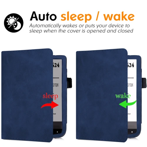 Калъф GARV Stand за Pocketbook Basic Touch 2, Тъмносин