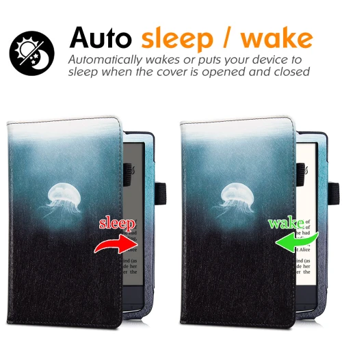 Калъф GARV Stand за Pocketbook Basic Touch 2, Ethereal Jellyfish Калъф GARV Stand за Pocketbook Basic Touch 2, Ethereal Jellyfish