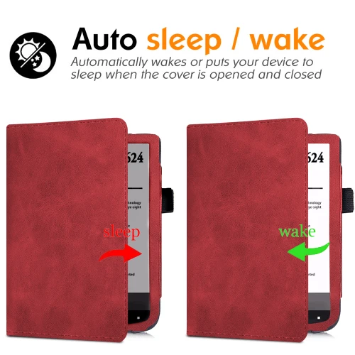 Калъф GARV Stand за Pocketbook Touch Lux 4, Червен