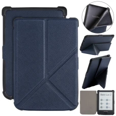 Калъф GARV Origami за PocketBook Touch Lux 5, Тъмносин