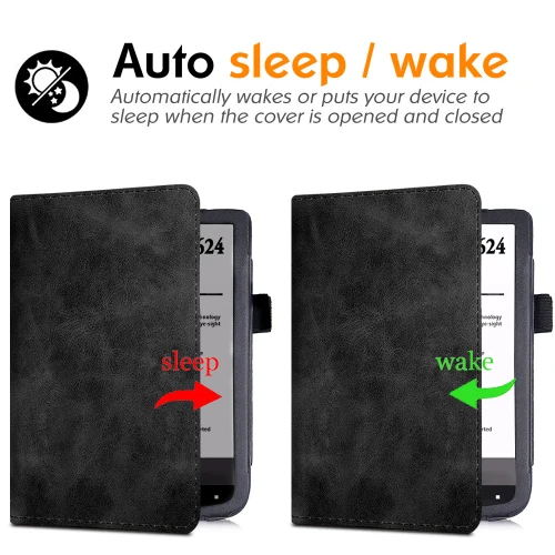 Калъф GARV Stand за Pocketbook Touch Lux 5, Черен