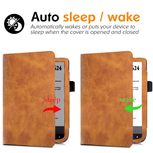 Калъф GARV Stand за Pocketbook Aqua 2, Кафяв