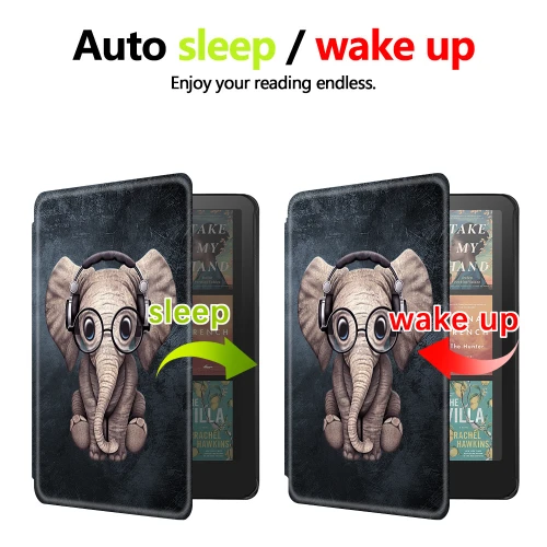 Калъф GARV Slim за Kindle Paperwhite Signature Edition 2024 7", Groovy Elephant