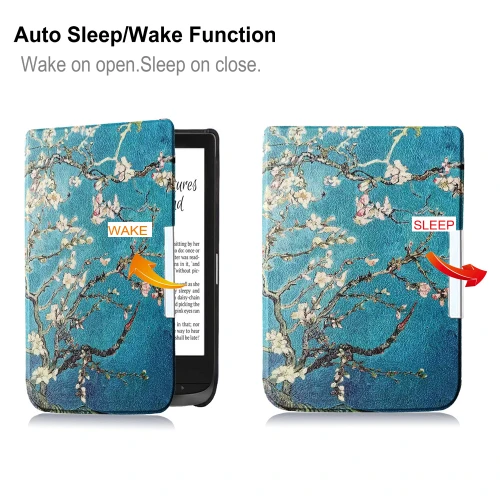 Калъф GARV Slim за PocketBook Basic Lux 4, Almond Tree